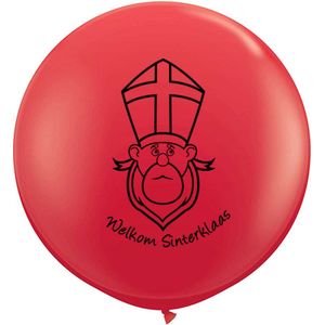 Ballon Welkom Sinterklaas Rood (helium)