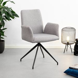 Sohome Eetkamerstoel Micheal - Draaibaar - Lichtgrijs