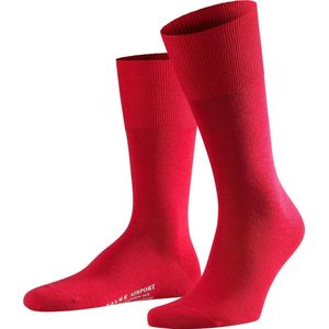 FALKE Airport warme ademende merinowol katoen sokken heren rood - Maat 39-40