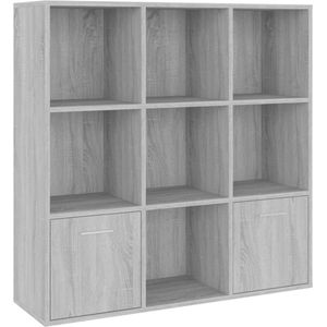 vidaXL-Boekenkast-98x30x98-cm-grijs-sonoma-eikenkleurig