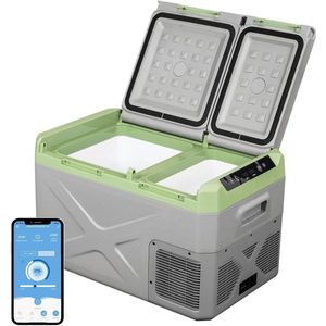Koelbox XD35 - 223 liter 12 V draagbare koelkast elektrische vriesbox met USB-aansluiting voor auto camping vrachtwagen boot en stopcontact