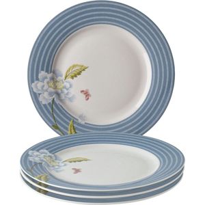Laura Ashley Heritage Collectables Borden set van 4 - Ø 20cm - Seaspray Candy Stripe