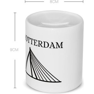 Akyol - rotterdam Spaarpot - Rotterdam - toeristen rotterdammers - cadeautje - kado - erasmusbrug - zuid holland - 350 ML inhoud