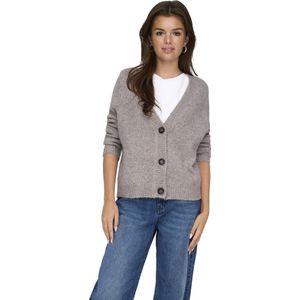 Only Vest Onlzoey L/s Regular Cardigan Knt No 15332549 Woodsmoke/melange Dames Maat - L