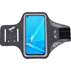 Hoesje Geschikt voor oppo-a92-1 hardloop telefoonhouder – armband - sportband - van stof - Zwart