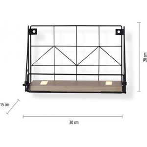 Paul Neuhaus - Wandlamp LED plank L 30 cm bruin zwart