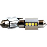 C5W autolamp 2 stuks | LED festoon 31mm | 4-SMD 2W - 6000K - heatsink | CAN-BUS 12V DC