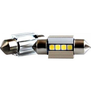 C5W autolamp 2 stuks | LED festoon 31mm | 4-SMD 2W - 6000K - heatsink | CAN-BUS 12V DC