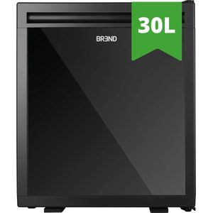 BREND BR-2225 Mini Koelkast Vrijstaand 30 Liter – Tafelmodel Fridge met Instelbare Temperatuur – Minibar met Verstelbare Deurrichting – Zwart
