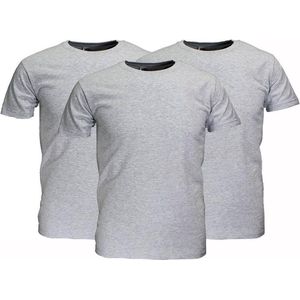 Fruit Of The Loom Blanco Katoenen T-Shirts 3 stuks pakket Grijs Gemeleerd, Maat:  M