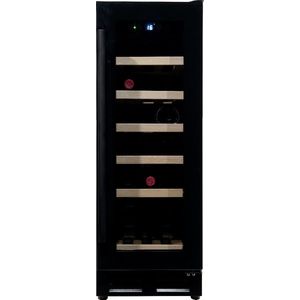 Vinata Premium Wijnklimaatkast Tenibres - Vrijstaand en Onderbouw - Zwart - 18 flessen - 82 x 29.5 x 57.5 cm - Glazen deur