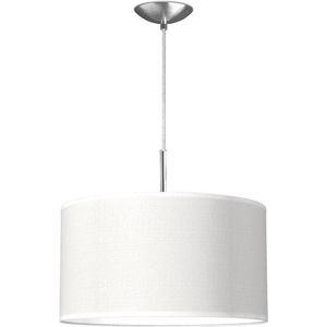 Home Sweet Home hanglamp Bling - verlichtingspendel Tube Deluxe inclusief lampenkap - lampenkap 40/40/22cm - pendel lengte 100 cm - geschikt voor E27 LED lamp - wit