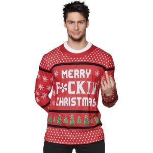 Shirt kerst Merry f-ing christmas XL