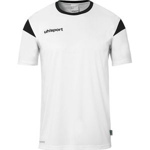 Uhlsport Squad 27 Shirt Korte Mouw Heren - Wit / Zwart | Maat: XL