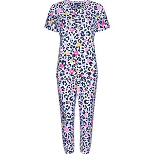 Rebelle Dames Pyjamaset Wild Flower - Wit/Multi - Organisch Katoen - Maat 50