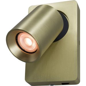 Artdelight - Wandlamp Megano 1 lichts mat goud