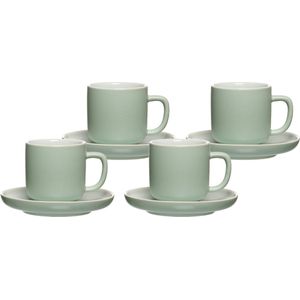 Espressotassen mit Untertassen Jasper 100 ml Set van 4