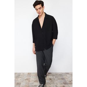Trendyol Mint Oversize Fit Zomeroverhemd Met Open Kraag En Linnenlook Tmnss23Go00053