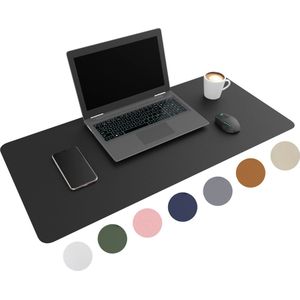 WURK Professionele Bureau Onderlegger Kunstleer – Bureau Organizer – Bureau Accessoires – Muismat XXL– Inclusief Kabel Clip – 80x40 – Zwart