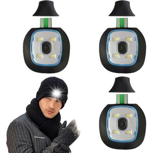 Reservelampjes voor muts - 3 stuks LED verlichting - oplaadbaar via USB - wit licht .