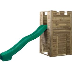 SwingKing Speeltoren Lancelot + glijbaan Groen  - 310x110x195cm