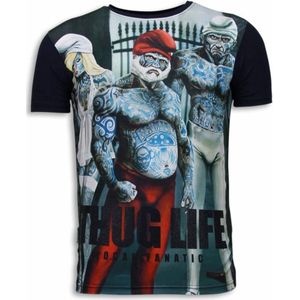 Thug Life - Digital Rhinestone T-shirt - Navy