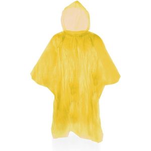100x Voordelige wegwerp regenponcho voor volwassenen - Geel