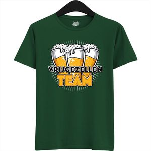 Vrijgezellen Team | Vrijgezellenfeest Cadeau Man - Groom To Be Bachelor Party - Grappig Bruiloft En Bruidegom Bier Shirt - T-Shirt - Unisex - Bottle Green - Maat 3XL