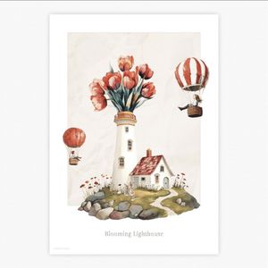 Daphne’s Diary Kunst Print ‘Blooming Lighthouse’ – A4