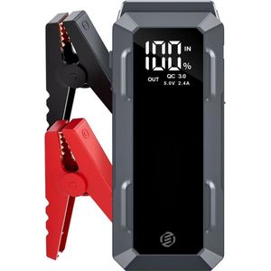 Equivera Jumpstarter voor Auto - Accu Booster - Acculader voor Auto - Starthulp voor Auto - Acculader - Auto Acculader - Accu Booster voor Auto - Nooit meer zonder lege accu!