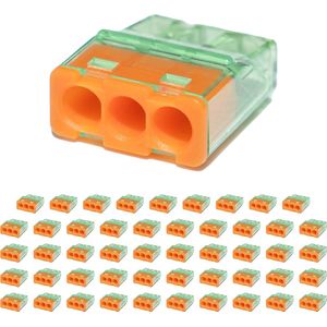 Lasklem - Vintex - 3 Polig - 0.2-2.5 mm2 - Oranje - 50 Stuks