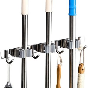 Ophangsysteem tuingereedschap - Bezem ophangsysteem -  3 houders en 4 haken - COLDINE
