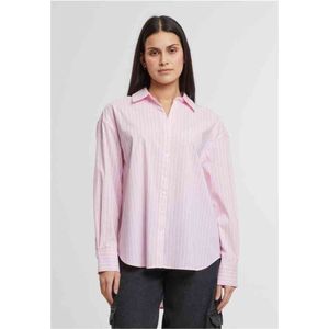 Urban Classics - Oversized Striped Blouse - 3XL - Roze/Wit