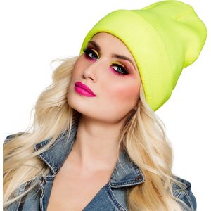 Boland - Beanie Neon - Één maat - Volwassenen - Unisex - 80's & 90's - Disco