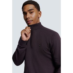 Pullover met halve rits en tweekleurige melange: Comfort en stijl gecombineerd