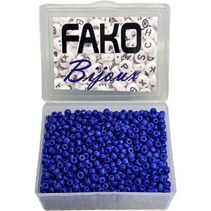 Fako Bijoux® - DIY Kralen Box - Glas Zaad Kralen - Glaszaad - Sieraden Maken - 3mm - 1500 Stuks - Donkerblauw