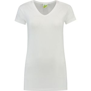 L&S T-shirt V-neck cot/elast SS for her