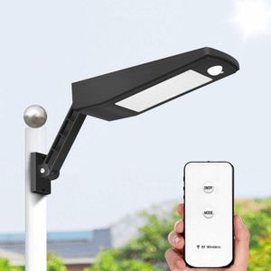 Solar wandlamp buiten 'Paddle' - Zwart - Straatlamp - Schijnwerper met bewegingssensor - Buitenlamp met sensor - Tuinverlichting met sensor - Tuinverlichting op zonne-energie - Zwart