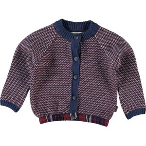 Imps & Elfs Unisex Fijn gebreid vest - Blauw - Maat 68