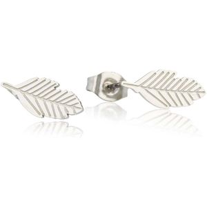 My Bendel zilveren oorstekers veertje - Zilveren oorstekers met veertjes - Met luxe cadeauverpakking