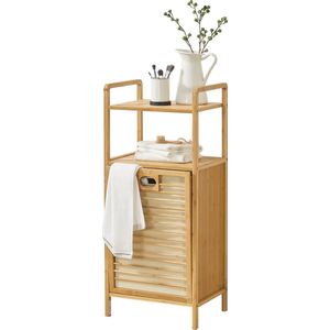 Bamboe wasmand Rendalen met plank 40x30x95 cm