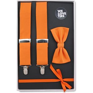 We Love Ties - Giftset bretels Oranje Boven - oranje