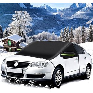 Voorruitafdekking auto, Oxford stof auto voorruit afdekking, winter voorruit cover magneet fixatie tegen sneeuw, vorst, ijs zon (255 x 114 cm)