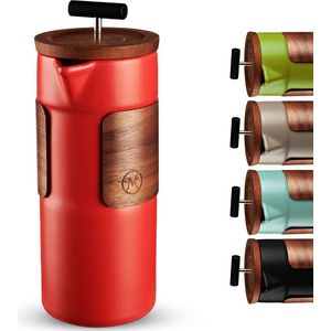 French Press Koffiezetapparaat van keramiek met kleine filterzeef, ideale koffiepers voor thuis, camping en outdoor, koffie