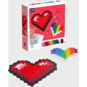 Plus-Plus - Puzzle By Number - Hearts - Constructiespeelgoed - Set Met Bouwstenen - 250 Delige Bouwset - Bouwspeelgoed - Vanaf 5 Jaar
