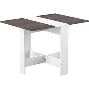 Eettafel - Vouwtafel - Uitschuifbare eettafel - Opvouwbare eettafel - 103x76x73.4cm - Klaptafel - Wit