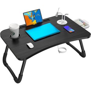 Opvouwbare laptoptafel - multifunctionele tafel - zwart