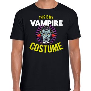 Verkleed t-shirt vampire costume zwart voor heren - Halloween kleding XXL
