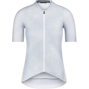 Bioracer Fietsshirt Dames Korte Mouw - Model 'Icon Optical Art' - Grijs - Maat XS - Fietskleding Dames