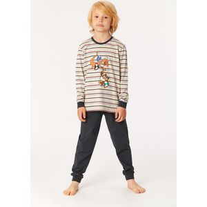 Woody pyjama jongens - streep - uil - 222-1-PLC-S/931 - maat 176